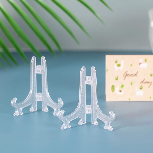 *Sjælden perle 12 stk. Transparent Dar Stand Dish Holder Jern udsmykning Display Stand Skål Plade Kunst Foto Billede Ramme 3 tommer*