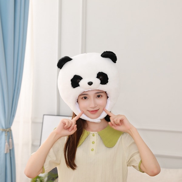 Semesterhatt Långhårig Panda Huvudbonad Fotorekvisita Fotorekvisita