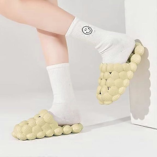 Bubble Slides Golfpallokengät, Hauskat naisten litsi-hieronta Bubble -tohvelit, Liukumattomat paksupohjaiset kotitohvelit Suihkusandaalit, 38/39