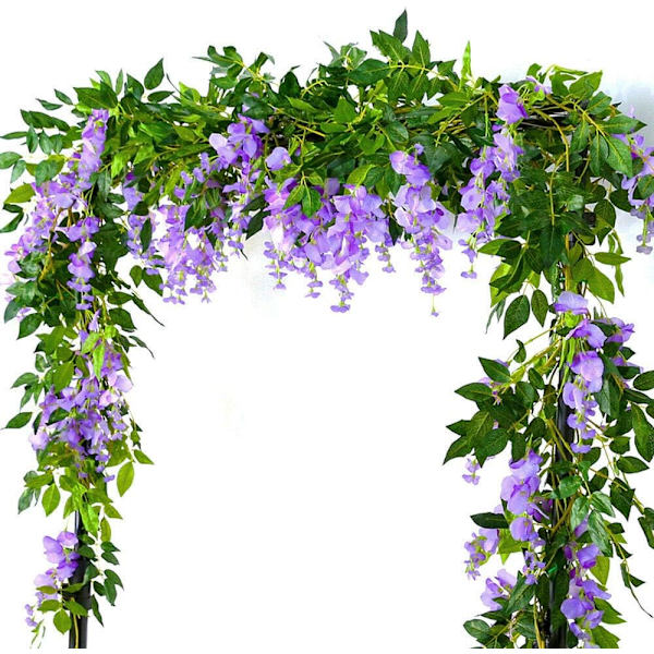 4x6FT Kunstig Wisteria Vine Girlander Planter Blomster Kunst For C