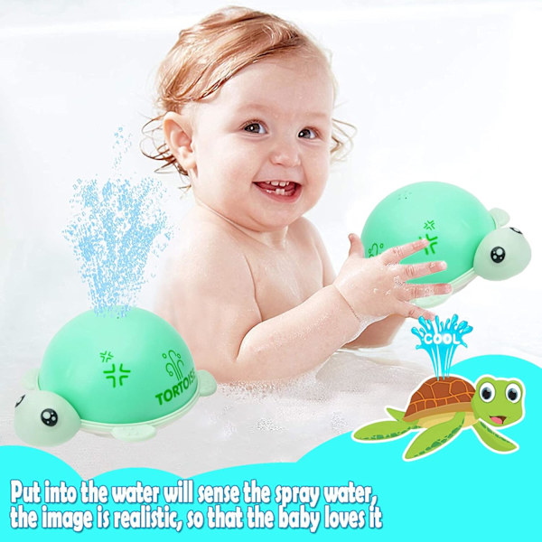 Baby Bade- og Pool Legetøj, Vandsprøjt Skildpadde (Grøn)