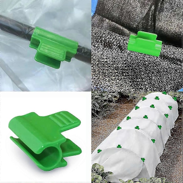 30 Växthusfilmklämmor, Växthusfästen, 11 mm Växthusklämma, Växtklämmor, Plastnät Tunnelbågklämma, för Växthus, Växtförlängning S