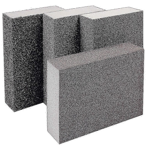 Slipklossar 4-pack Slippsvampar Våt och torr Dubbelanvändning Slipdynor med 4 Kornstorlekar
