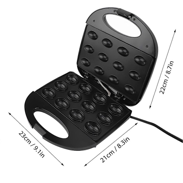 Valnøttkake Maker Elektrisk Valnøttkake Maker Dobbeltsidig Oppvarming Nonstick Mini Nøttevaffel Maker Maskin