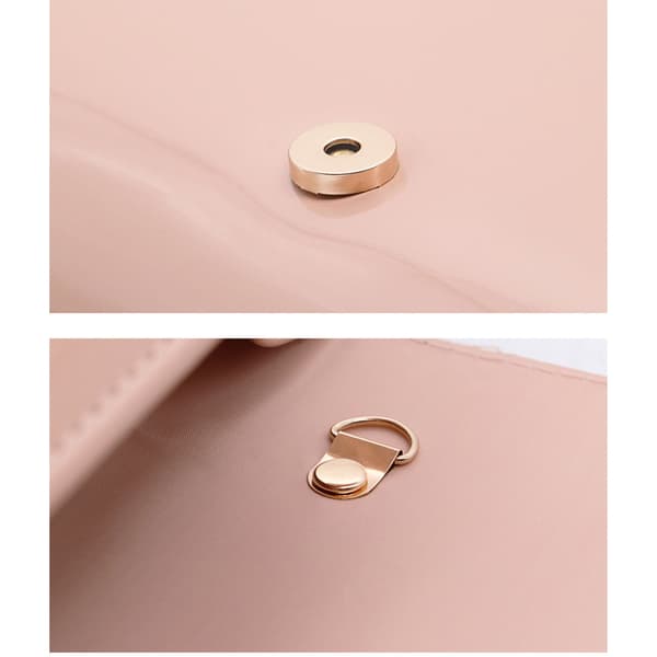 #Pink PU læder tote taske#