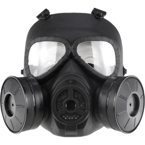 Paintballmask, Dummy Gas-stil Taktisk Mask med Dubbla Turbo Fläktar