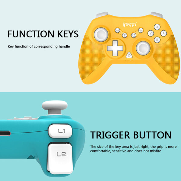 Trådløs Kontroller Gamepad Joypad for Nintendo Switch /PS3