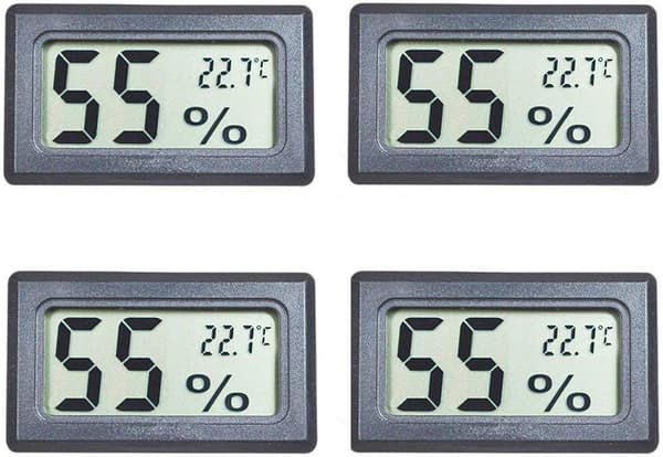 *4 pakker Mini Rund Innendørs Hygrometer Termometer Meter Celsius eller*