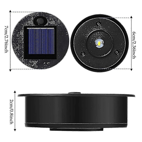4 Delar Ersättnings Solar Ljus Toppar Utomhus Hängande Lykta Ljus Solar Ljus Delar Rund Solar L yu