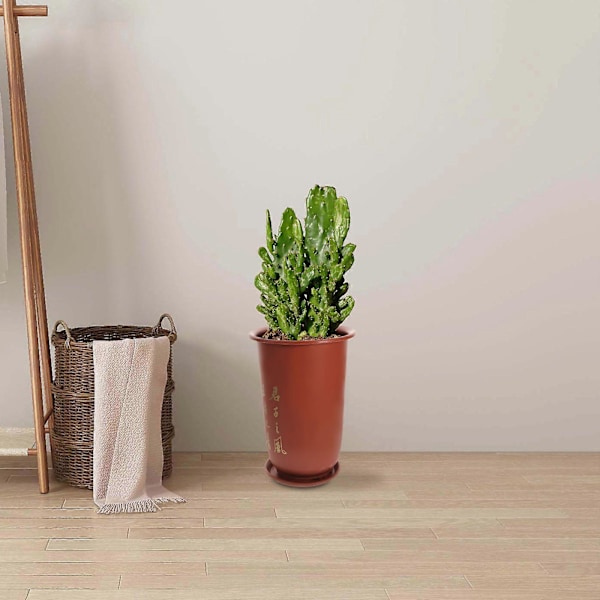 2 st Resin Växtkrukor Orkidé Växtkrukor Orkidé Plantskola Planteringskruka Blomkruka med Fat