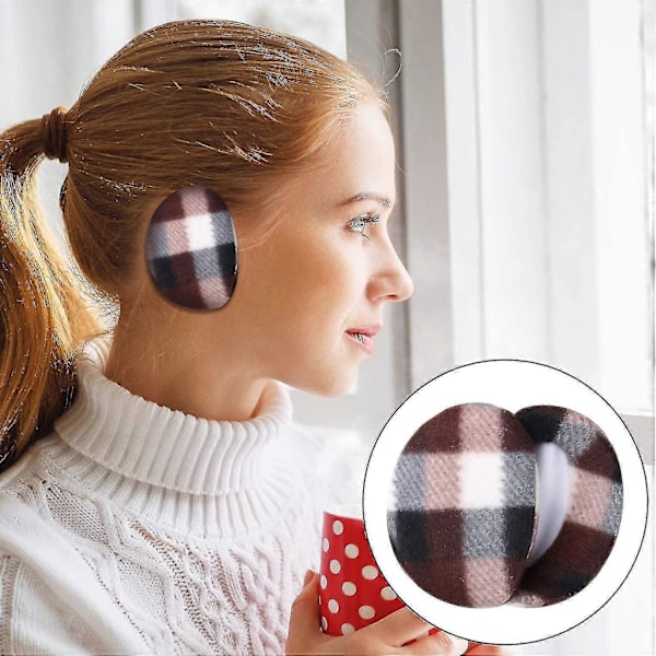 6 par ørevarmere uden bånd i fleece til vinteren, ørevarmere til unisex, 6 farver