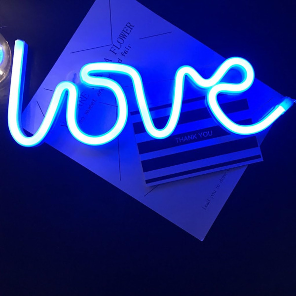 Neon Love Skilt Lys LED Love Dekorativ Kunst Marquee Skilt - Vegg