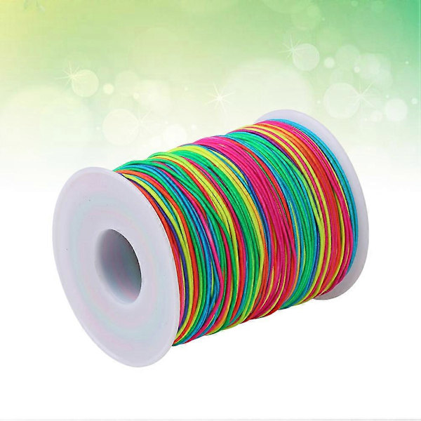 100m Farverig Rund Elastisk Snor DIY Perlearbejde Stræk Tråd Snor Reb Smykkefremstillingsmateriale