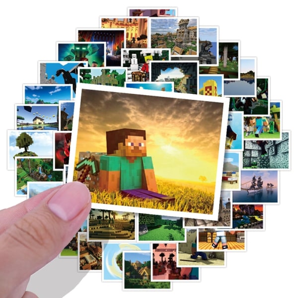 #100 stykker Minecraft-klistremerke-dekaler for barn, voksne, vanntett#