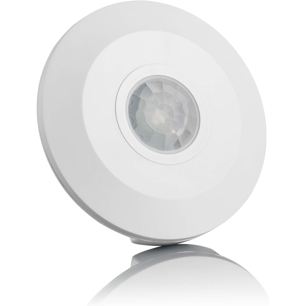 Hvit sensortaklampe 360°, takmontert, infrarød bevegelse