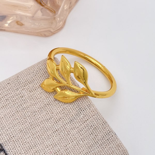 Gold + Leaves, 10 Piece Gold Leaf Napkin Ring, Napkin Ring, Napk