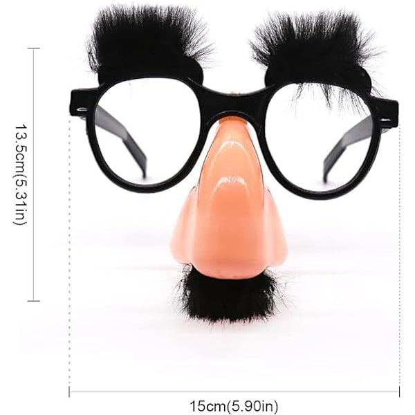 4 Stykker Store Nese Morsomme Briller Halloween Briller Stor Nese Hallow
