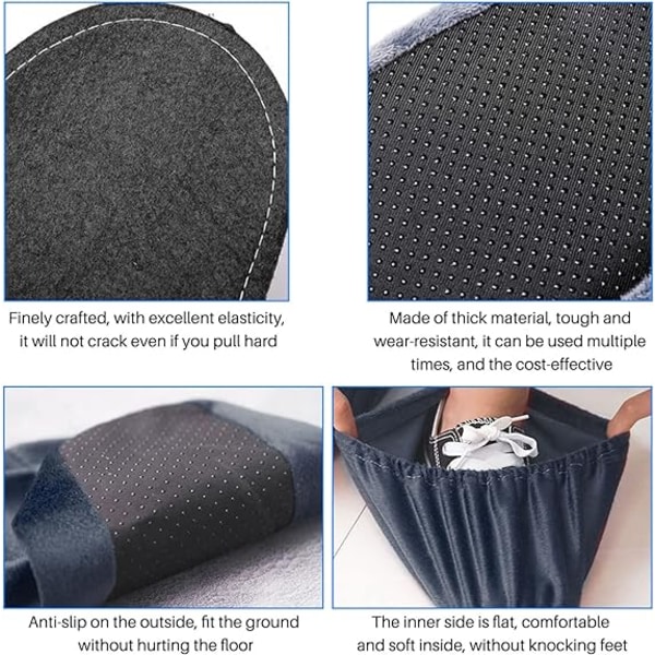 6 par Tvättbara Overshoes Anti-Slip Cover Återanvändbar Non-Slip