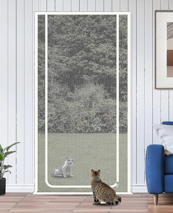 Kraftig kæledyrsdør til dørstørrelse 90 cm X 210 cm G