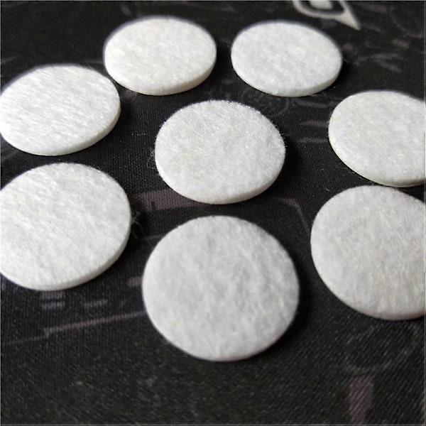 200 st Runda Filtkuddar 1,2 cm Diameter Golvskydd för Bord Stolar Möbler (Vit)