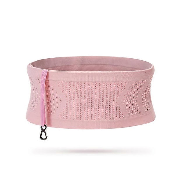 Multifunktionell Stickad Andningsbar Dold Midjeväska, Universellt Löparbälte, för Löpning och Utomhusbruk (Rosa, 35*13cm)