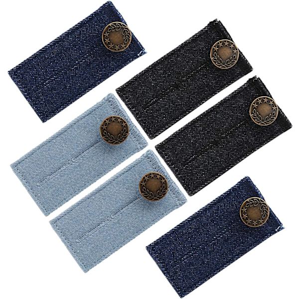 6 stk. Knappelengdere, Knappelengder for Bukseliv for Jeans