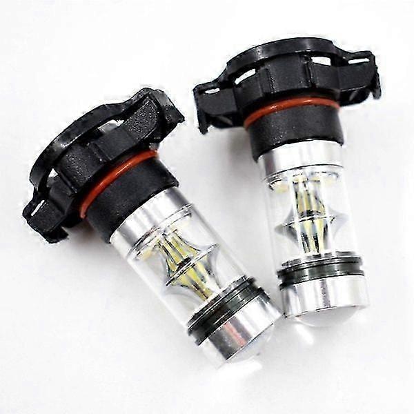 2x 5202 H16 PS24w Høj Effekt 100w 6000k Super Hvide Led Tågelygter DRL Pære