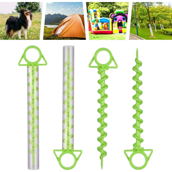 Gröna tältpinnar 4-pack tältpinnar för camping, tält, tältstake
