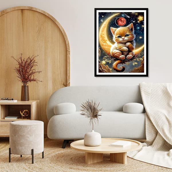 #5D diamantmålning kattunge 30x40 cm#