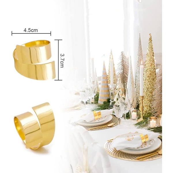 8 Servietringe Metal Servietholdere Guld Servietringe Servietring