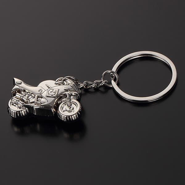 /#/2 kappaletta Mini Motorcycle Chromed Metal Key Rings/#/