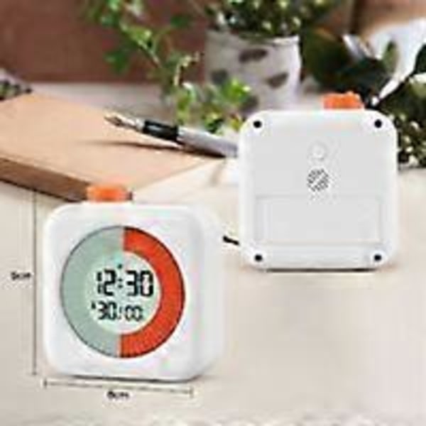 Digital Visuel Timer, 60 Minutters Nedtælling, Stopur og Optælling, Nedtællingstimer, Eksamenstimer, Børnetimer, Visuel Analog Timer