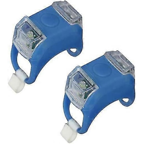 Cykellampor Fram Och Bak Silikongummi LED Vattentäta Huvudlampor Baklampa Hög Intensitet För Säkerhet, 2-pack