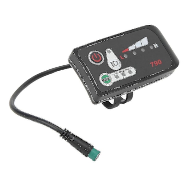 Elektrisk Sykkel LED Strømdisplay Panel Elektrisk Sykkel Modifikasjon Display Meter Med Vanntett 5p Hannplugg For 22.2mm Styre