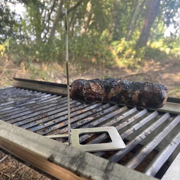Sjov Pølseholder til Hotdog Stand Bærbar BBQ Grillrist Rustfrit Stål Rist Stand BBQ Værktøj Køkken Rustfrit Stål