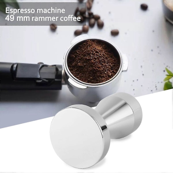 Kaffe Tamper, Espresso Kaffe Pres 49mm Tamper Kaffe Med Silikone Tamper Måtte