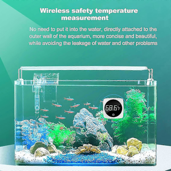 Akvarium Termometer Digitalt, fisketank Termometer Nøyaktig LED-display til 0.9f Tank Termometer Akvarium Temperaturmåling Egnet For Fisk, A