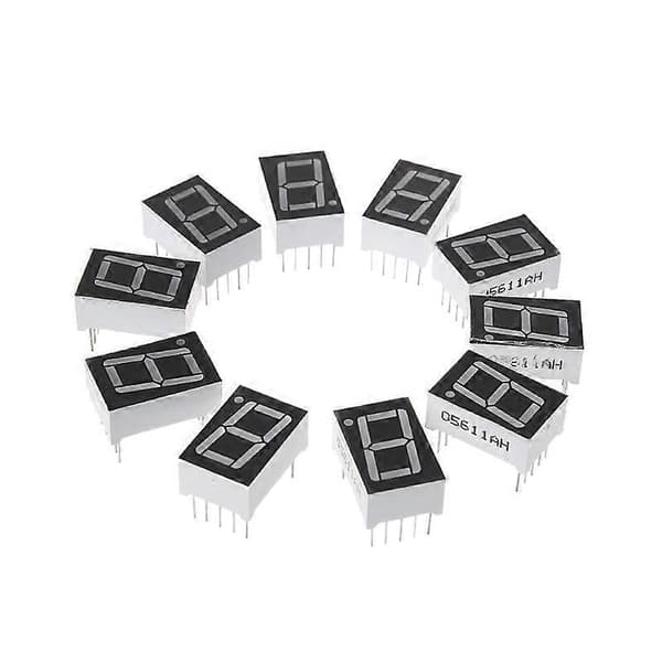 10 st 0,56 tum 7 Segment 1 Digital LED-display Röd Gemensam Katod Digitalrör