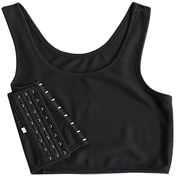 Fashion Kompressions Brystbinder Kvinder Ærmeløs Vest Ensfarvet Kort Tank Top