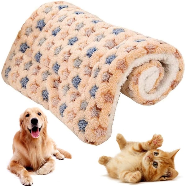 Filtar för hundkatt, fluffiga valpkuddar, husdjursfluffig fleece så