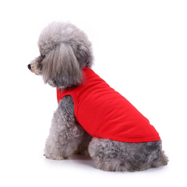 /#/Bomulds 1stk kæledyrsskjorter Minimalistisk hund T-shirt sød åndbar hvalpesweatshirt sommer blød vest modetøj egnet til katte og hvalpe/#/