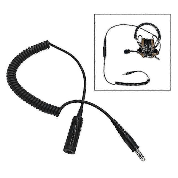 Radio 3,5 mm til U174/U for COMTAC NATO-plugg – Headsetforlengelse
