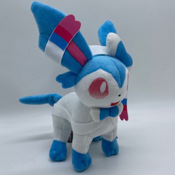 Blank Shiny Sylveon Plysch Leksak Fairy-typ Eevee Mjuk Djurdocka Fylld A