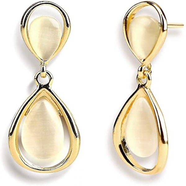 Naisten helmi korvakorut lahjaksi tyttöystävälle/vaimolle/äidille, Design Pearl Gold A107-227