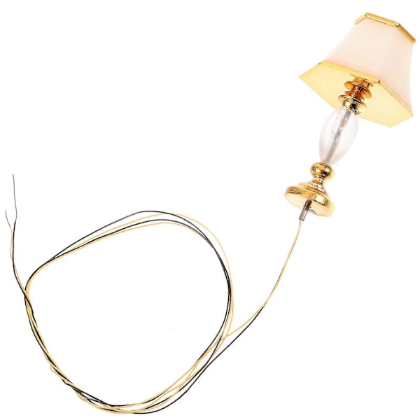 Dockhusdekoration Delikat Miniatyr Bordslampa Modell Mini Sovrum Scen Layout Skrivbordslampa Modell