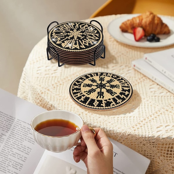 8 stk gjenbrukbare DIY Tarot maling underlag, Tarot underlagsett med