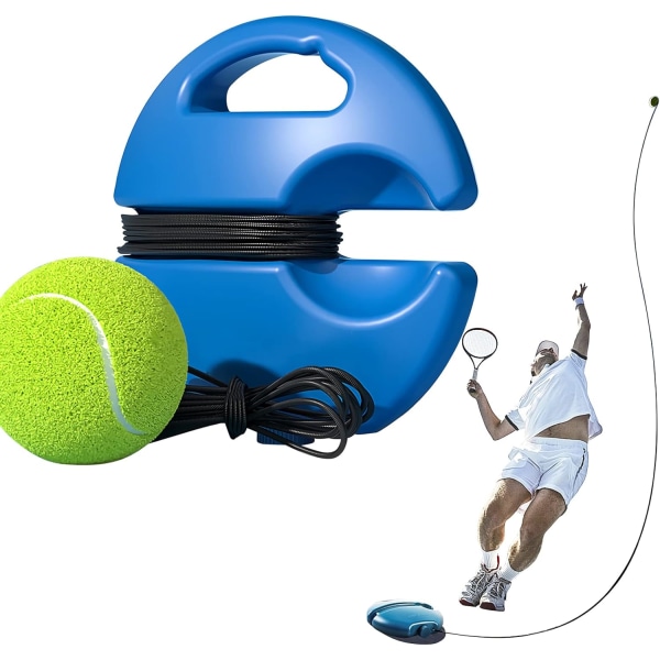 Tennisvalmentaja ja 1 palautuspallo, tennisharjoittelu s
