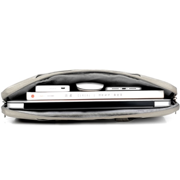 #Laptopväska 15,6 tum Läder Unisex Aktväska Vattentät Hållbar#