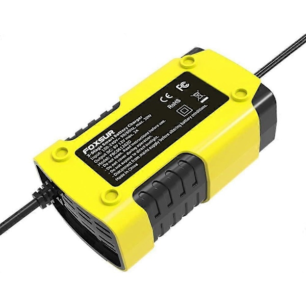 6V/2A 12V/2A Billadere Fullautomatisk Smart Batterilader Vedlikeholdslader Bærbar Vedlikeholdslader Batteri Desulfator for Bil Motorsykkel