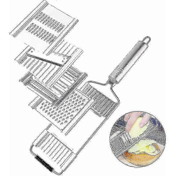 Vihannesleikkuri, Kurkkuleikkuri 4 in 1 Keittiöraastin Vihannesraastin Vihanneksille Perunoille Sipuleille Tomaateille Hedelmille